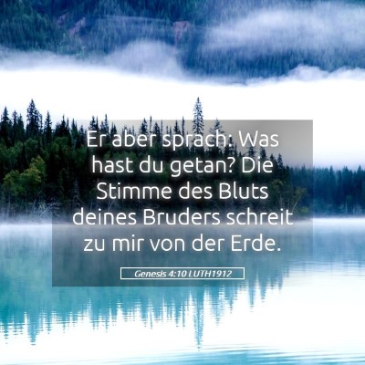 Picture 05 - Genesis 4:10 LUTH1912 - Er aber sprach: Was hast du getan? Die Stimme des - Bible Verse Picture