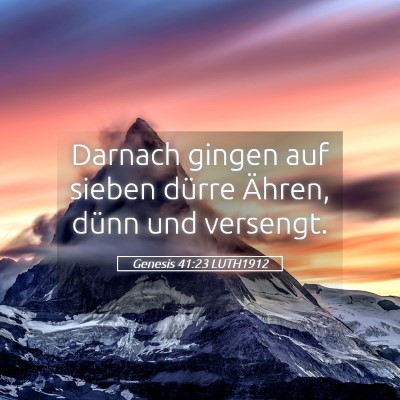 Picture 05 - Genesis 41:23 LUTH1912 - Darnach gingen auf sieben dürre Ähren, dünn - Bible Verse Picture