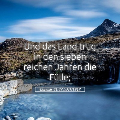 Picture 05 - Genesis 41:47 LUTH1912 - Und das Land trug in den sieben reichen Jahren - Bible Verse Picture