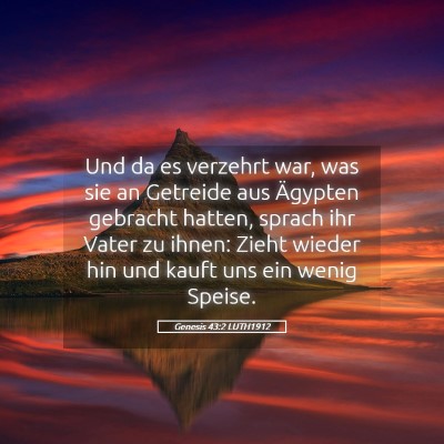 Picture 05 - Genesis 43:2 LUTH1912 - Und da es verzehrt war, was sie an Getreide aus - Bible Verse Picture