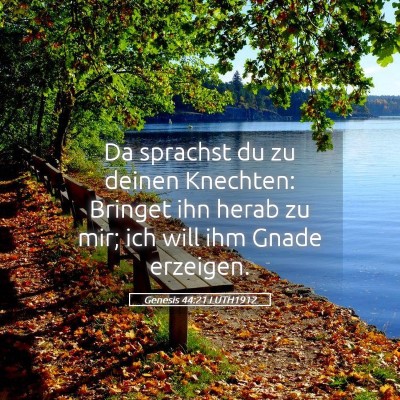 Picture 05 - Genesis 44:21 LUTH1912 - Da sprachst du zu deinen Knechten: Bringet ihn - Bible Verse Picture