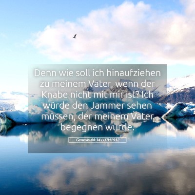 Picture 05 - Genesis 44:34 LUTH1912 - Denn wie soll ich hinaufziehen zu meinem Vater, - Bible Verse Picture