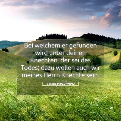 Picture 05 - Genesis 44:9 LUTH1912 - Bei welchem er gefunden wird unter deinen - Bible Verse Picture