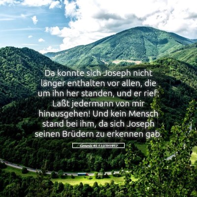 Picture 05 - Genesis 45:1 LUTH1912 - Da konnte sich Joseph nicht länger enthalten vor - Bible Verse Picture