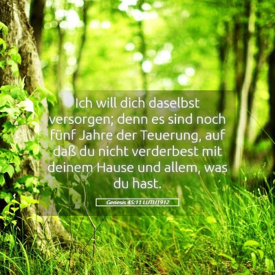 Picture 05 - Genesis 45:11 LUTH1912 - Ich will dich daselbst versorgen; denn es sind - Bible Verse Picture