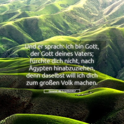 Picture 05 - Genesis 46:3 LUTH1912 - Und er sprach: Ich bin Gott, der Gott deines - Bible Verse Picture