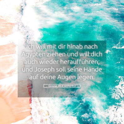 Picture 05 - Genesis 46:4 LUTH1912 - Ich will mit dir hinab nach Ägypten ziehen und - Bible Verse Picture