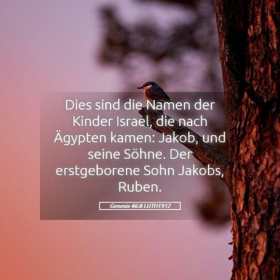 Picture 05 - Genesis 46:8 LUTH1912 - Dies sind die Namen der Kinder Israel, die nach - Bible Verse Picture