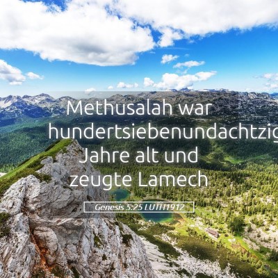 Picture 05 - Genesis 5:25 LUTH1912 - Methusalah war hundertsiebenundachtzig Jahre alt - Bible Verse Picture