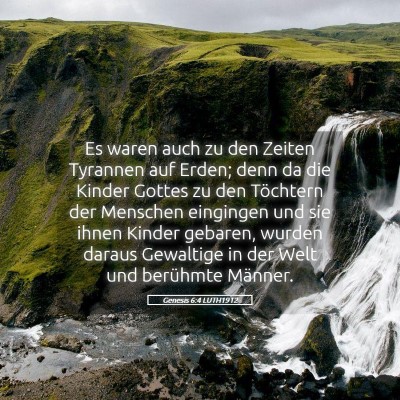 Picture 05 - Genesis 6:4 LUTH1912 - Es waren auch zu den Zeiten Tyrannen auf Erden; - Bible Verse Picture