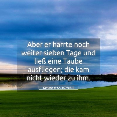 Picture 05 - Genesis 8:12 LUTH1912 - Aber er harrte noch weiter sieben Tage und ließ - Bible Verse Picture