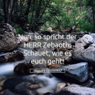 Picture 05 - Haggai 1:5 LUTH1912 - Nun, so spricht der HERR Zebaoth: Schauet, wie es - Bible Verse Picture