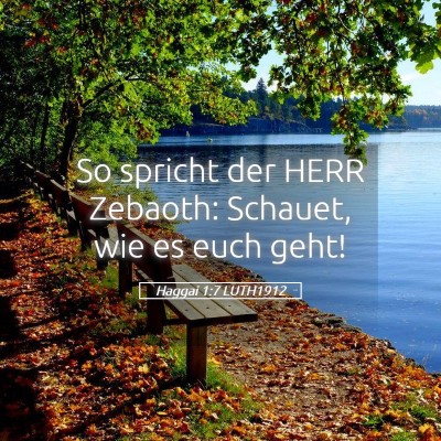 Picture 05 - Haggai 1:7 LUTH1912 - So spricht der HERR Zebaoth: Schauet, wie es euch - Bible Verse Picture
