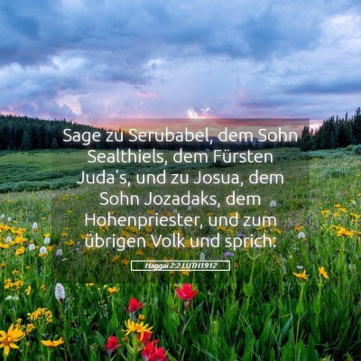 Picture 05 - Haggai 2:2 LUTH1912 - Sage zu Serubabel, dem Sohn Sealthiels, dem - Bible Verse Picture