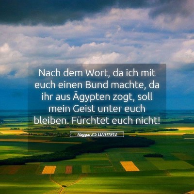 Picture 05 - Haggai 2:5 LUTH1912 - Nach dem Wort, da ich mit euch einen Bund machte, - Bible Verse Picture