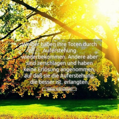 Picture 05 - Hebräer 11:35 LUTH1912 - Weiber haben ihre Toten durch Auferstehung - Bible Verse Picture