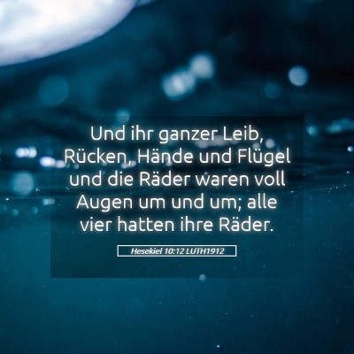 Picture 05 - Hesekiel 10:12 LUTH1912 - Und ihr ganzer Leib, Rücken, Hände und Flügel - Bible Verse Picture