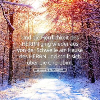 Picture 05 - Hesekiel 10:18 LUTH1912 - Und die Herrlichkeit des HERRN ging wieder aus - Bible Verse Picture