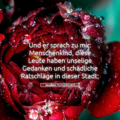 Picture 05 - Hesekiel 11:2 LUTH1912 - Und er sprach zu mir: Menschenkind, diese Leute - Bible Verse Picture