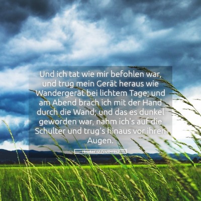 Picture 05 - Hesekiel 12:7 LUTH1912 - Und ich tat wie mir befohlen war, und trug mein - Bible Verse Picture