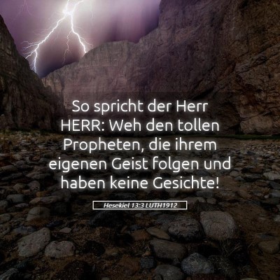 Picture 05 - Hesekiel 13:3 LUTH1912 - So spricht der Herr HERR: Weh den tollen - Bible Verse Picture