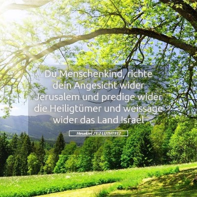 Picture 05 - Hesekiel 21:2 LUTH1912 - Du Menschenkind, richte dein Angesicht wider - Bible Verse Picture