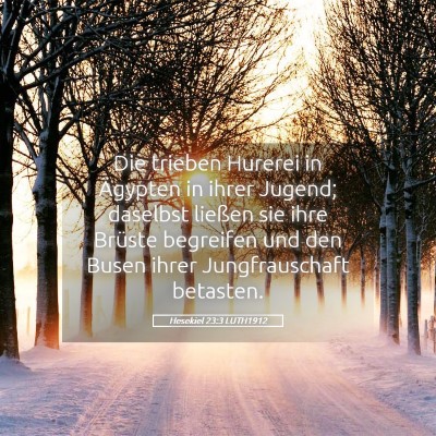 Picture 05 - Hesekiel 23:3 LUTH1912 - Die trieben Hurerei in Ägypten in ihrer Jugend; - Bible Verse Picture