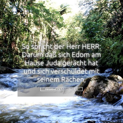 Picture 05 - Hesekiel 25:12 LUTH1912 - So spricht der Herr HERR: Darum daß sich Edom am - Bible Verse Picture