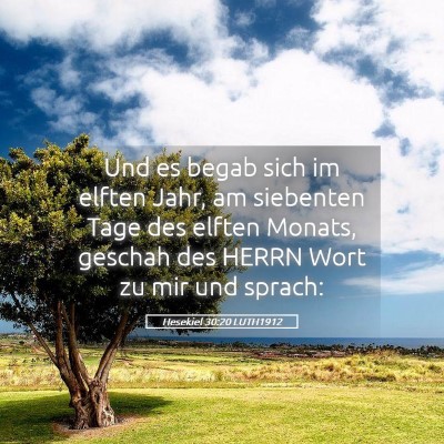 Picture 05 - Hesekiel 30:20 LUTH1912 - Und es begab sich im elften Jahr, am siebenten - Bible Verse Picture