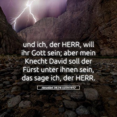 Picture 05 - Hesekiel 34:24 LUTH1912 - und ich, der HERR, will ihr Gott sein; aber mein - Bible Verse Picture