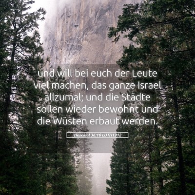 Picture 05 - Hesekiel 36:10 LUTH1912 - und will bei euch der Leute viel machen, das - Bible Verse Picture