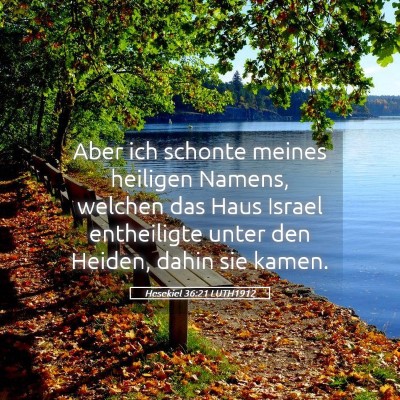 Picture 05 - Hesekiel 36:21 LUTH1912 - Aber ich schonte meines heiligen Namens, welchen - Bible Verse Picture