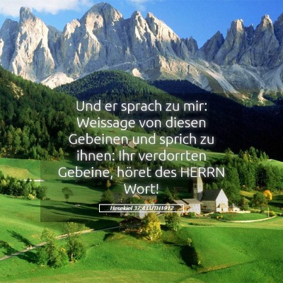 Picture 05 - Hesekiel 37:4 LUTH1912 - Und er sprach zu mir: Weissage von diesen - Bible Verse Picture