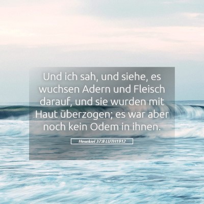Picture 05 - Hesekiel 37:8 LUTH1912 - Und ich sah, und siehe, es wuchsen Adern und - Bible Verse Picture