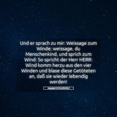 Picture 05 - Hesekiel 37:9 LUTH1912 - Und er sprach zu mir: Weissage zum Winde; - Bible Verse Picture