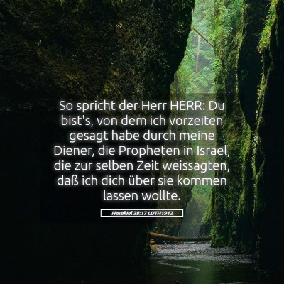 Picture 05 - Hesekiel 38:17 LUTH1912 - So spricht der Herr HERR: Du bist's, von dem ich - Bible Verse Picture