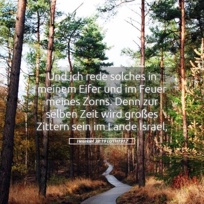 Picture 05 - Hesekiel 38:19 LUTH1912 - Und ich rede solches in meinem Eifer und im Feuer - Bible Verse Picture
