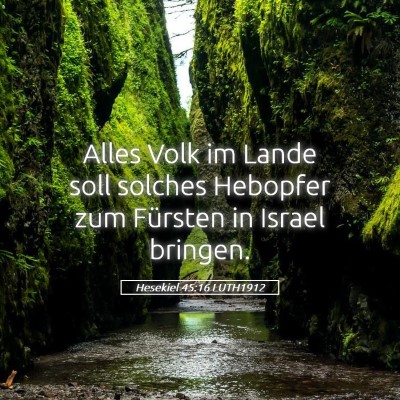 Picture 05 - Hesekiel 45:16 LUTH1912 - Alles Volk im Lande soll solches Hebopfer zum - Bible Verse Picture