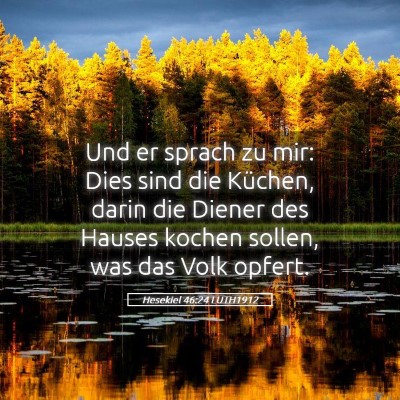 Picture 05 - Hesekiel 46:24 LUTH1912 - Und er sprach zu mir: Dies sind die Küchen, - Bible Verse Picture