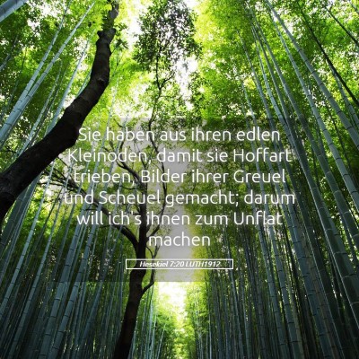 Picture 05 - Hesekiel 7:20 LUTH1912 - Sie haben aus ihren edlen Kleinoden, damit sie - Bible Verse Picture