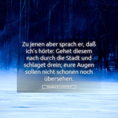 Picture 05 - Hesekiel 9:5 LUTH1912 - Zu jenen aber sprach er, daß ich's hörte: Gehet - Bible Verse Picture