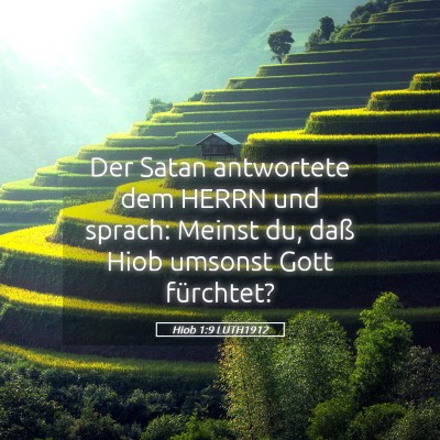 Picture 05 - Hiob 1:9 LUTH1912 - Der Satan antwortete dem HERRN und sprach: Meinst - Bible Verse Picture