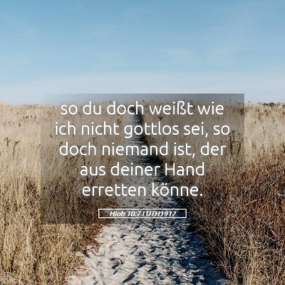 Picture 05 - Hiob 10:7 LUTH1912 - so du doch weißt wie ich nicht gottlos sei, so - Bible Verse Picture