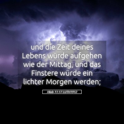 Picture 05 - Hiob 11:17 LUTH1912 - und die Zeit deines Lebens würde aufgehen wie - Bible Verse Picture