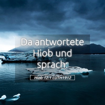Picture 05 - Hiob 12:1 LUTH1912 - Da antwortete Hiob und - Bible Verse Picture