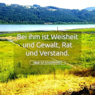 Picture 05 - Hiob 12:13 LUTH1912 - Bei ihm ist Weisheit und Gewalt, Rat und - Bible Verse Picture