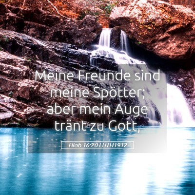 Picture 05 - Hiob 16:20 LUTH1912 - Meine Freunde sind meine Spötter; aber mein Auge - Bible Verse Picture