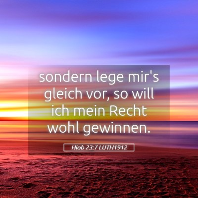 Picture 05 - Hiob 23:7 LUTH1912 - sondern lege mir's gleich vor, so will ich mein - Bible Verse Picture