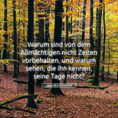 Picture 05 - Hiob 24:1 LUTH1912 - Warum sind von dem Allmächtigen nicht Zeiten - Bible Verse Picture