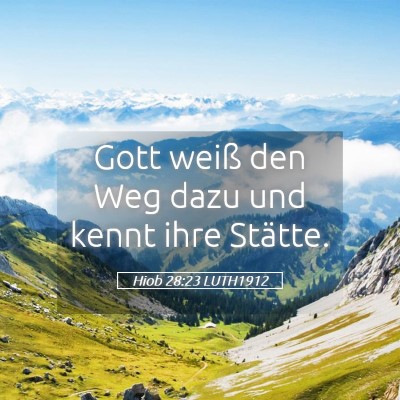 Picture 05 - Hiob 28:23 LUTH1912 - Gott weiß den Weg dazu und kennt ihre - Bible Verse Picture